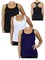 Galaxy By Harvic Women's Moisture Wicking Racerback Tank-3 Pack (S-3XL)